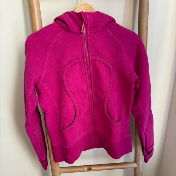 EUC Lululemon Scuba Full-Zip Fleece Hoodie III Bright Pink Special Edition Sz 6 - Picture 5 of 12